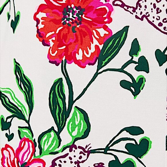 Lilly Pulitzer Anne Skirted Romper in Coconut Safari Sanctuary NWT - Size Medium - Picture 5 of 8